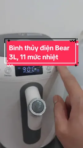 Bình thủy điện Bear 3L, Thiết kế hình trụ nhỏ gọn, màu sắc nhã nhặn ✔️Thông minh: Tích hợp 11 mức nhiệt và 2 chế độ đun sôi; tính năng khử clo ✔️An toàn: Lớp vỏ bên trong giữ nhiệt, lớp vỏ bên ngoài cách nhiệt; có khóa nước an toàn ✔️Có thể pha nhiều loại sữa ngoại ở các mức nhiệt đa dạng; pha cà phê, pha trà,... ✔️Dung tích 3L, phù hợp sử dụng cho gia đình #binhthuydien #bear 