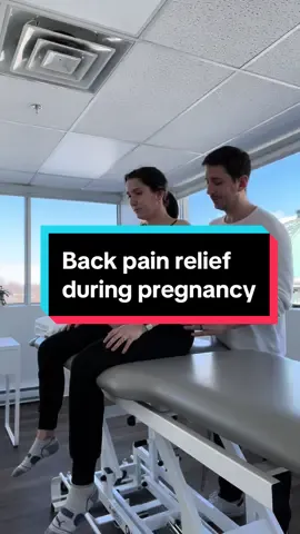 3rd trimester back pain is no joke! Try this out with your partner to remove some of the pressure from your joints!  #pregnancypains #pregnancy #osteopath #pain #mtl 