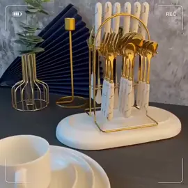 Multideia Kit 24 peças Talheres Colher Garfo Faca Luxo Linha Ouro Digite eu quero que te envio o link ou acesse pelo link da bio. #cozinhandoemcasa #utensiliosdecozinha #foryou #pravoceforyou