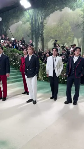 All eight members of #StrayKids flew from Seoul to make their red-carpet debut at the 2024 #MetGala in custom looks by #TommyHilfiger.