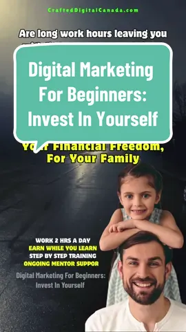 Are long work hours leaving you with little to no personal time? 
 Isn’t it time to change that? With no experience required, our program offers step-by-step training within a supportive community of mentors who want you to succeed.
 
 Invest in yourself, your financial freedom, and your family. 
 Comment 