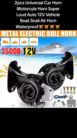2pcs Universal Car Horn Motorcyle Horn Super Loud Auto 12V Vehicle Boat Snail Air Horn Waterproof #waterproof #boat #airhorn #vehicle #snailair #universal #2pcs #motorcycle #horn #superloud #auto #affiliatemarketing #tiktokshop #tiktokaffiliate #tiktokfinds #coaffiliate #smallaffiliate #fypシ゚viral #foryoupage #fypageシ #tiktok #trending #musthave #checkthisout #goodquality #followers #engagementisthekey 