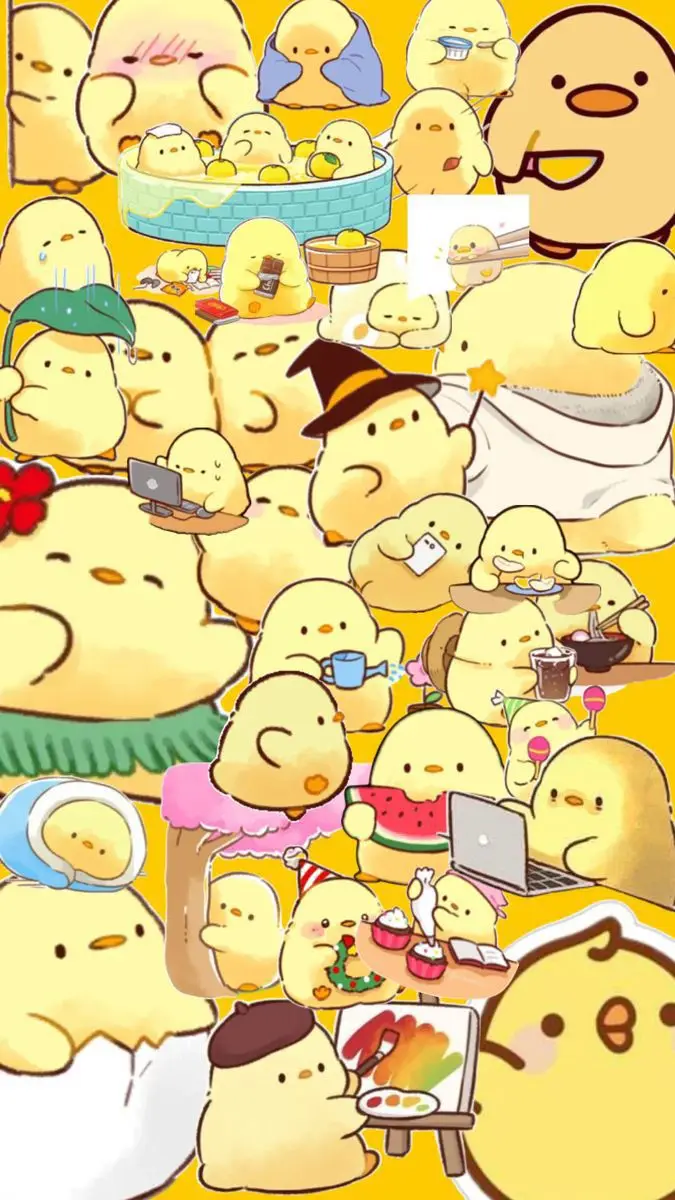 hình nền điện thoại con vịt cutie 