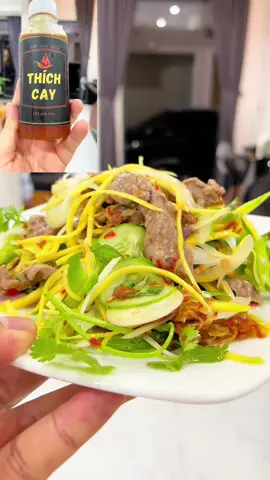 Gỏi bò với chai sốt nhà thích cay ngon không tưởng luôn ah 😊😊#sotcay #goisotcay #nhathichcay #nuoctrongoithichcay #nuoctrongoisieungon 