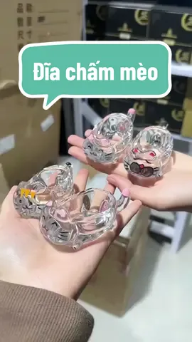 Đĩa chấm thủy tinh kiêm gác đũa hình mèo vẽ tay cực xinh #diacham #diachamthuytinh #gacdua #gacduasu #gacduadep 