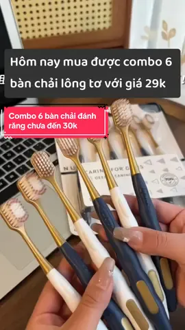 Combo 6 bàn chải đánh răng lông tơ mềm mại #smarthome #giadungtienich #banchaidanhrang #banchainhat #banchailongmem #ViralBeauty 