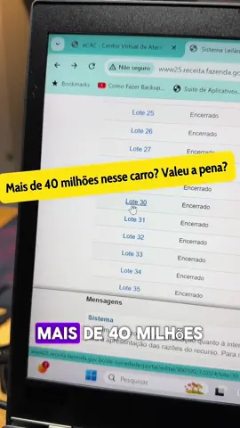 Erro ou mal intenção ? Lance de milhões!!! Mais de 40 milhões nesse carro valeu a pena? #LeilaoDaReceitaFederal #OportunidadesLeilao #LeiloesBrasil #LeiloesBrasil #leilaoreceitafederaaverdad #LeilaoEletronico #leilãogru #leilaodecarro #LeilaoOnline 