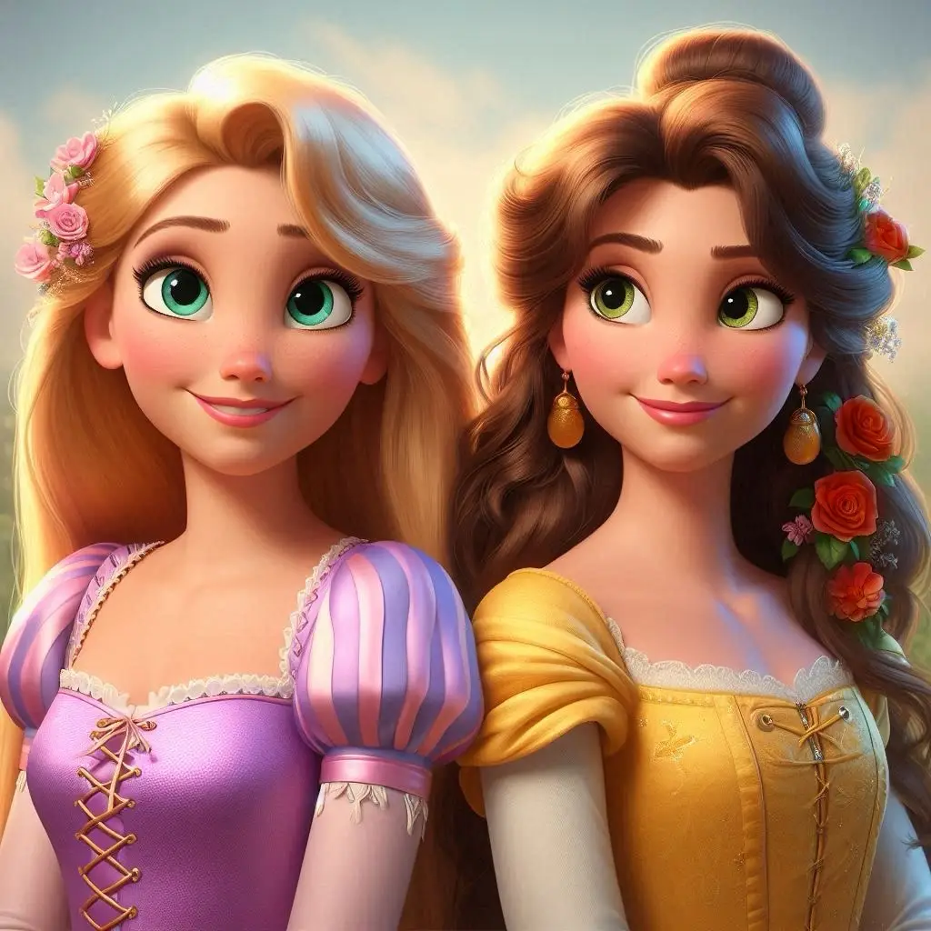 Rapunzel und Belle = Paula und @𝓘𝓼𝓪𝓫𝓮𝓵𝓵 💜 