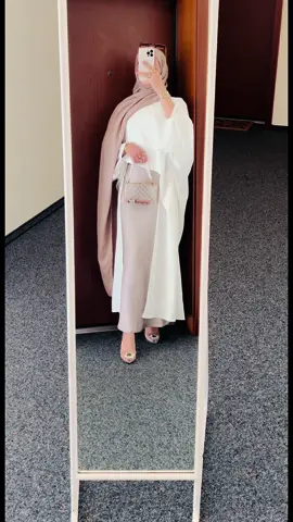 Getting ready🤍 . . . . . . . . . #gettingready #ootdhijab #OOTD #fyp #HijabFashion #outfitideas #outfitinspo #elgantoutfits #hijabers #hijabi #modestfashion #modestoutfits 