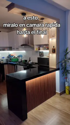 Barra de cocina con wall panel e iluminación led. #mueblesmodernos #melamina #mueblesparatv #mueblesdemelamina #melamine #mublesamedida #mublesamedida #mublesparacocinas #artemel #lima #carabayllo #lima #viral #LiveOutlandish 