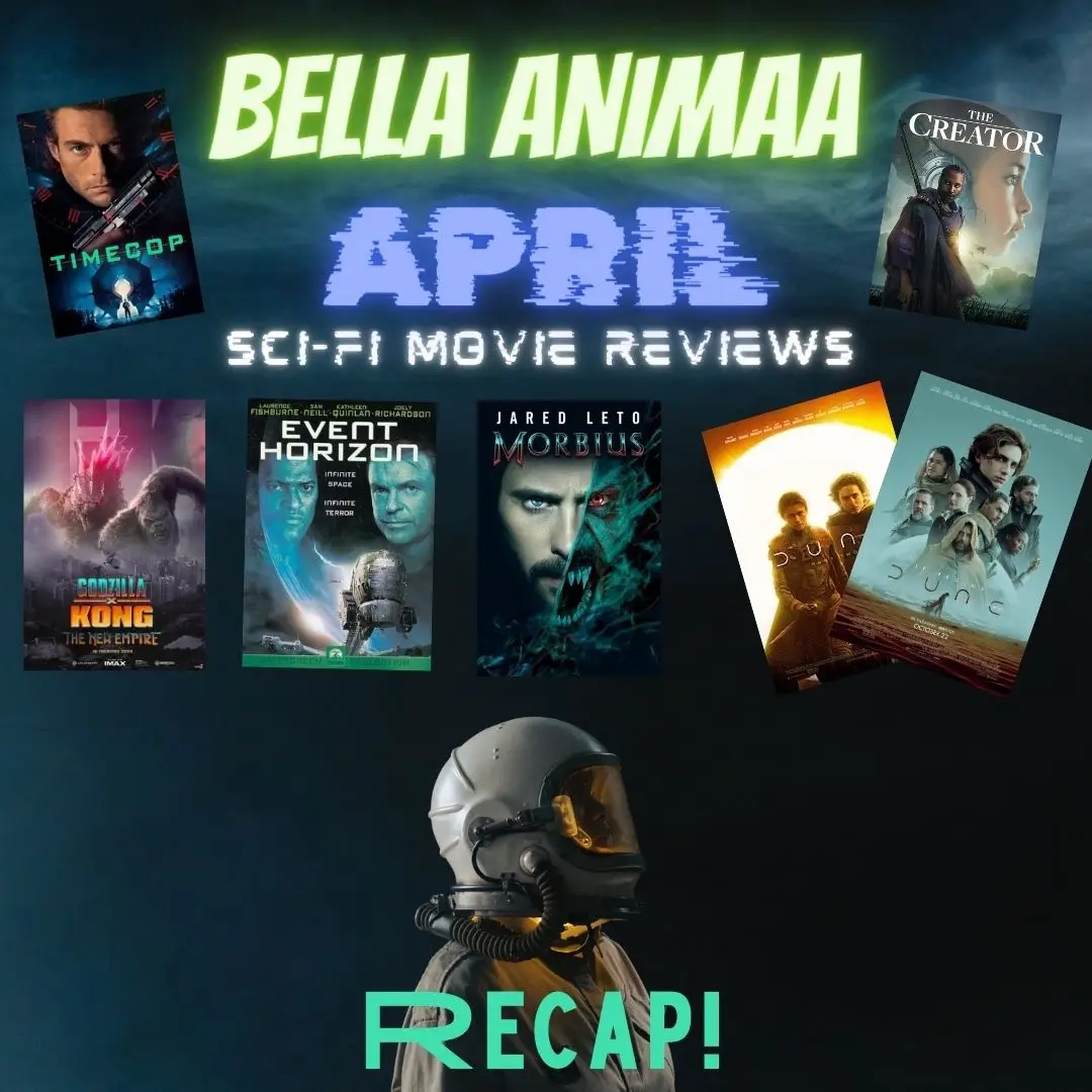 Hiii Friends!! 🖤🖤🖤🖤 I LOVE SCIFI, SCIFI Fantasy & SCIFI Horror movies. Soooo as you know I have been at times sharing with you all over my social medias my personal thoughts & ratings. I love sharing them with you & hearing your responses in return. This is for fun & I want to continue doing it as much as I can. So with that said, HERE are the movies I have watched for April & my thoughts/grade. PLEASE do not hesitate to share with me your thoughts/comments or what you would review them. As long as you keep it respectful. I also asked you all for recommended movie titles and have a HUGE list haha Thank you so much for those of you who participated. I can’t wait to watch them over time. Sci-Fi is SO fun and getting to experience all of these worlds and discuss with you is literally a highlight in my life. I hope you are doing well & just know I appreciate the love/support that has been continuously shown towards me. 🌠👽🚀🧬🩸⚰️🛸🪐🦍🦖🦾🤖 #scifi #scifimovies #scififantasy #scifihorror #moviereviews #scifireviews #timecop #thecreator #GodzillaXKong #eventhorizon #morbius #dune #dunemovie #duneparttwo #forfun #godzilla #vandamme #scifistories #scifigirl #scifibabe 