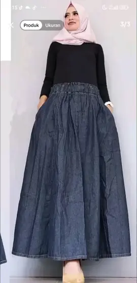 ##jessy rok panjang##jeans wanita pinggang full karet##rok mayung umbrella##viral 