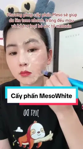 Cấy phấn giúp làm trắng da MesoWhite bằng máy phi kim #cayphan #cayphantrangda #mesowhite #skincare #thammyhuyentrang #nanocee 