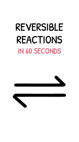 Most chemical reactions can only occur in the forwards direction, whereby the reactants will react to form the products. However, some chemical reactions are reversible. Let’s talk about it! And don’t forget to save!  #gcse #gcsescience #gcsesciencerevision #gcsesciencenotes #gcsesciencehelp #gcsechemistry #gcsechemistryrevision #gcsechemistryedexcel #gcsechemistryexam #reversiblereaction #reversiblereactions #dynamicequilibrium #chemicalreaction #chemicalreactions 
