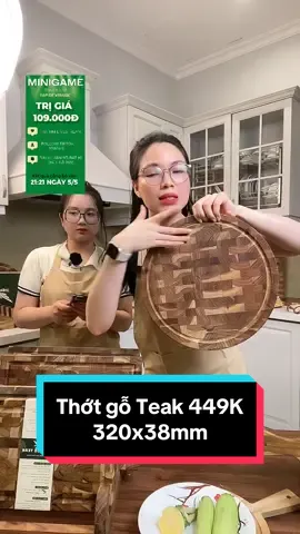 Thớt gỗ Teak tròn dùng để chặt - VT023 Mời mọi người chốt đơn ạ 🥰🥰 #vibasic #thotgoteak #thotgocaocap #giadungtienich #dogiadung #goteak 