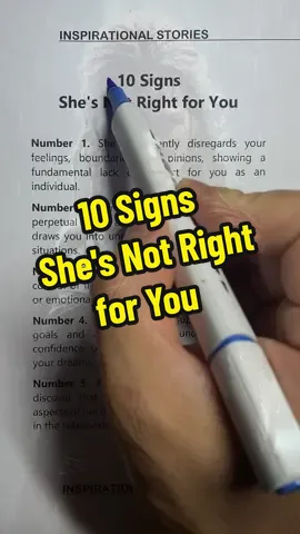 10 Signs She's Not Right for You. #relationshipcoach #lifecoach #SelfImprovement #yourlife  #Relationship #Friends #life #Love #lovecoach #Foryou #fyp #mindset #motivation #inspirationalstories #Man #Woman #Belong #Notright #feelings #feelingsad 