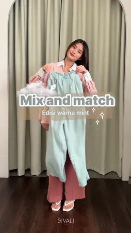 Mix and match kali ini edisi warna mint 😍👌🏻 #SivaliFactory #IChooseCozy #tipsforgirls #mixnmatch #mixandmatch #inspooutfit #ootdinspo #outfitideas 