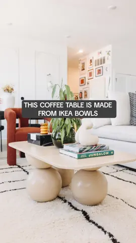 @chloejjarri DIYed this coffee table out of #IKEA bowls. #ikeahack #DIY #DIYproject #diycoffeetable #diyprojects #homeproject #homeprojects #ikeadiy