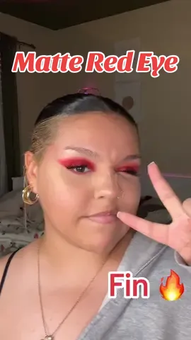 A matte red eye look for my first post 🔥  #makeup #makeuplook #eyemakeup #eyemakeuplook #redmakeup #redmakeuplook 