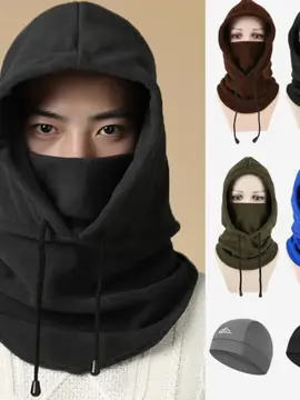 Coral Fleece Winter Hood Scarf Outdoor Sports Ski Cycling Windproof Thick Cap For Women Men Face Mask Plush Warm Hat under ₱129.82 - 162.27 #cotalfleasewinterhoodscart