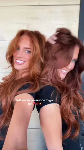 The start of it all❤️🫶 @Julia @Bex #viralredheads #cowboycopper #influencers #redhair #habitsalon Get their red hair colros on our @Habit Education app! #hairby_chrissy #haireducation 