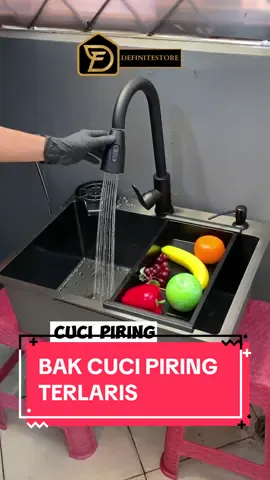 BAK CUCI PIRING TERLARIS di DEFINITESTORE #definitestore #definitestore06 #bakcucipiring #wastafel #wastafelcucipiring #kitchensink #sink #dapur #sinkcucipiring #wastafelmurah #wastafelminimalis #wastafelstainless #wastafelhitam #bakcucipiringhitam 
