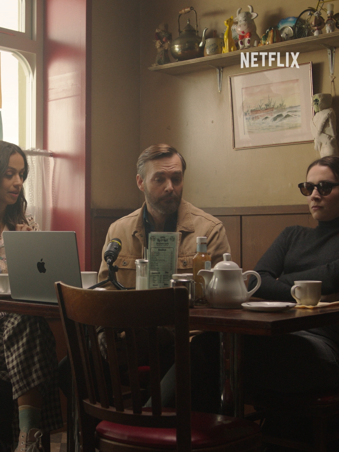 a darkly comedic thriller about a motley crew of podcasters who set out to investigate the mysterious disappearance of three strangers in a coastal Irish town. #BODKIN is now playing.