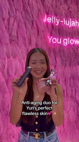 Yuri’s secret to anti-aging flawless skincare👀💗 Love her self care mind so much! Follow her skincare routine today✨ Available on our official TikTok shop too! @Medicube Global 🖤 #skincare #kskincare #boosterpro #boosterh #collagenjellycream #milkyskin #antiaging #glassskin #jellyskin #pearlskin #medicube #glowbooster