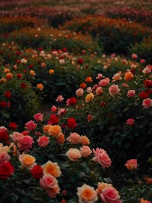 A secret field filled with roses of every color. #flowers #foryou #fyp #nature #countryside #peacefull #vibes #aesthetic #mood #calm #naturelover