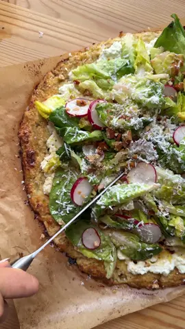 This voice over was done by a girl with allergies.  Got creative in my kitchen the other day and made a delicious cauliflower crust pizza with a variety of cheeses and then topped it with a spring butter lettuce salad. Recipe >> https://www.sporckly.com/pizzasalad/ #pizza #glutenfree #salad #foryoupage #Recipe 