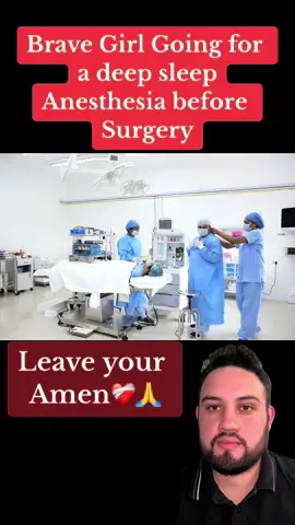 Brave Girl Going for a deep sleep Anesthesia before Surgery