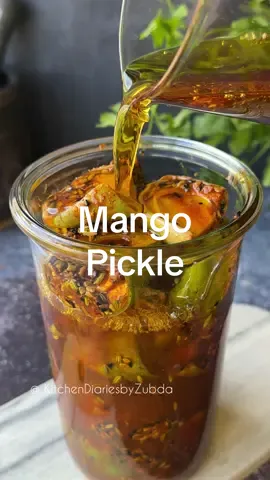 Mango Pickle (Aam Ka Achar) Mango Mania Episode 3 Elevate your meals with the zesty kick of homemade mango pickle! Bursting with tangy flavors and aromatic spices, this condiment adds a delightful twist to your favorite dishes. Follow my simple recipe to create a taste sensation that will leave your taste buds craving more. Full recipe with all details, different weather conditions is under my written recipe. Link in my bio. - 2 kilograms raw and unripe mangoes - 75 grams mustard seeds - 75 grams fenugreek seeds - 50 grams fennel seeds - 25 grams nigella seeds (kalonji) - 50 grams turmeric powder - 75 grams red chili powder - 15 grams cumin seeds - 300 grams Celtic salt or Himalayan salt - 1 liter mustard oil (add more if required)