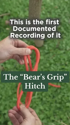 Use with CAUTION ⚠️  The “Bear’s Grip” Hitch. I just invented this hitch - a type of Kamikaze knot, but made far more secure. Please never use this for rappelling.  See my Youtube video on how and why this was made + al of its uses. 