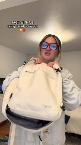 stuffed that thing. also rlly good backpack thanks to avery 😜☀️🦞 #packwithme #packing #packwithmeforvacation #packeithmeforatrip #overpacking #overpacker #summervacation 