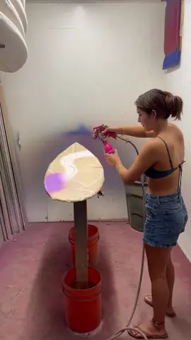 New whip 💜 #surf #surfboard #airbrush #purple 