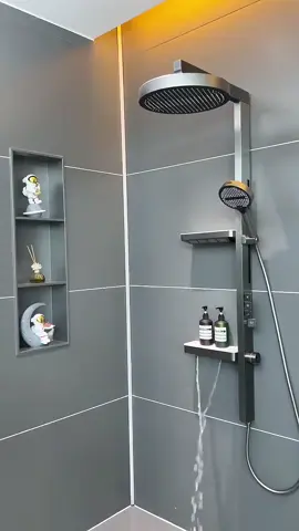 Set keran mandi curah hujan, Pancuran kuningan Modern #shower #fyp #bathroom #tiktok #video 