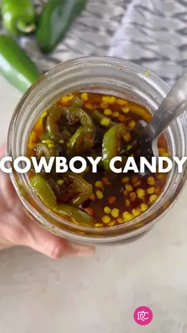 Cowboy candy is a spicy and sweet condiment made from jalapeño peppers. #FoodTok #fyp #cowboycandy #jalapenopoppers #condiments #burgertoppers #burgerbar #EasyRecipes