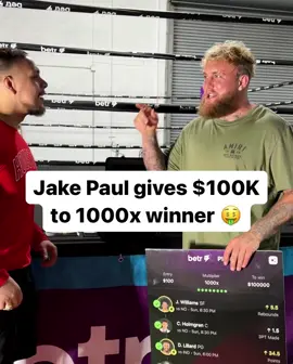 The $100K winner received his special prize from the man himself #jakepaul 🤑🙌 
