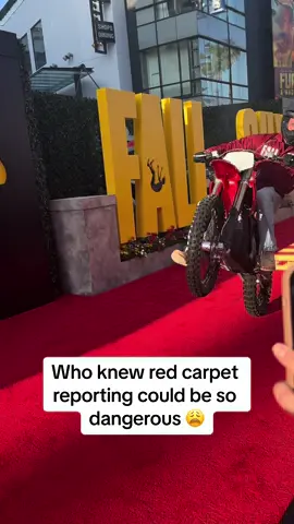 That time i saw my life flash before my eyes on #TheFallGuy premiere red carpet 😩