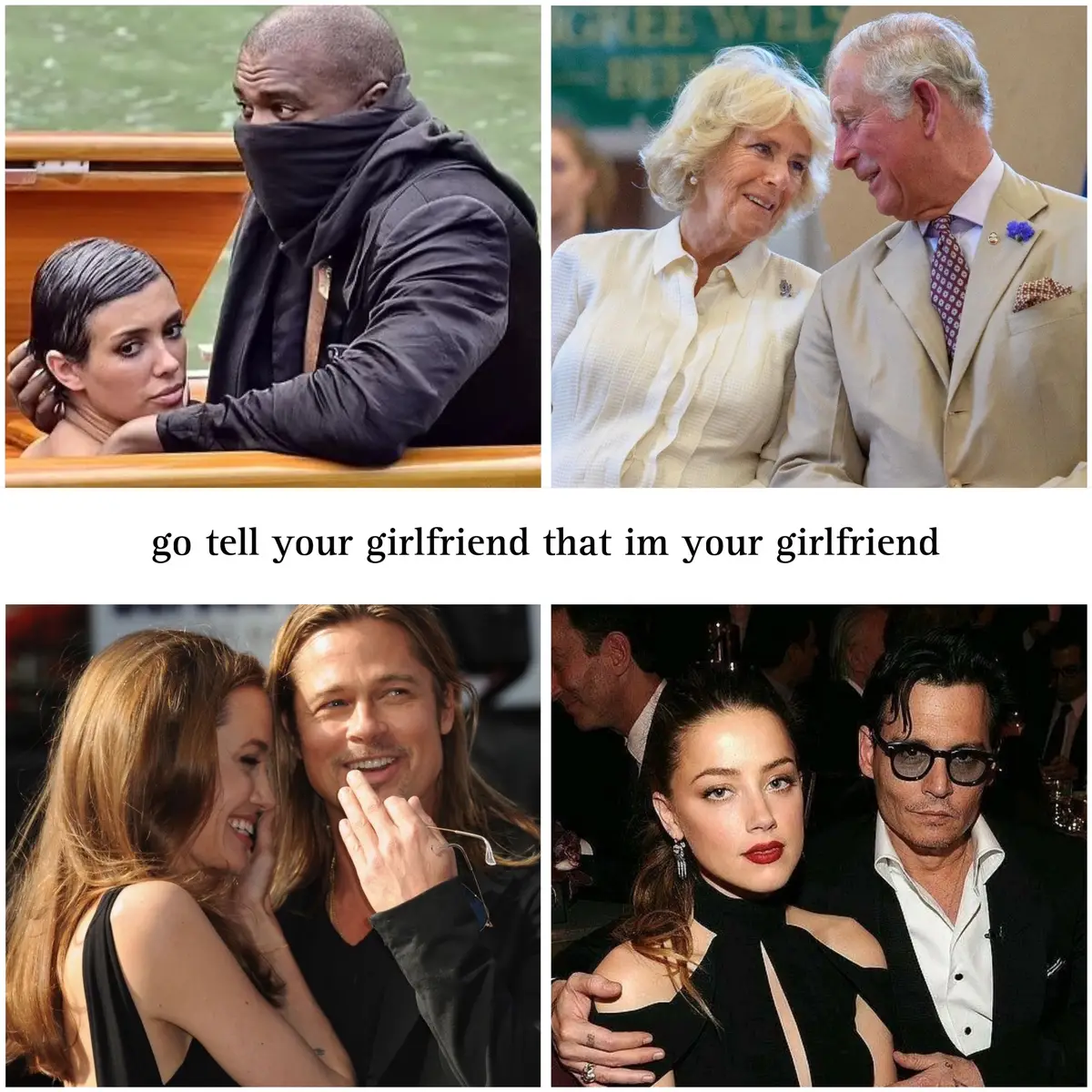 #kanyewest #kimkardashian #camilla #princessdiana #kingcharles #bradpitt #angelinajolie #johnnydepp #vanessaparadis #foryoupage #fyp #slideshow #tiktok #viral