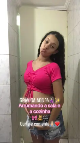 GRÁVIDA AOS 14🤰🏻✨ •Me sigam no app vizinho m.eduardaaxsz Me ajudem a monetizar🙏🏼❤️ //#gravidaaos14 #gestação #arrumandoacasa #5meses #gestacaonaadolescencia #viral //