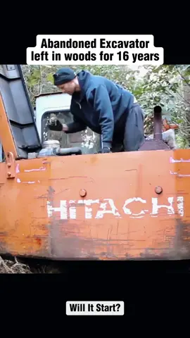 WILL IT RUN ABANDONED EXCAVATOR SITTING 16year in the woods?#recovery #old #engine #willitrun #car #tiktok #fyp #repair #restoration 