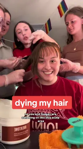going ginger with @oVertone Color !! ty to my friends for helping #overtone #hair #hairdye #ginger #redhair #dye #redhead #college #chaos #fun #ballstate #silly #friends 