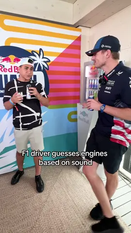 the champ of F1 🤝 the champ of making car sounds @Greg Gevojanyan #carsound #f1 #miamigp #maxverstappen #redbullracing  