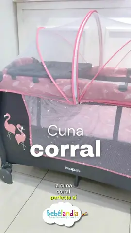 🦩🌸 La mejor cuna corral para tu pequeñito la encuentras en Bebélandia 👶🏻💗 Precio $99.50 🛒 #bebélandia #elsalvador #tiendaparabebés #family #parati #fyp 