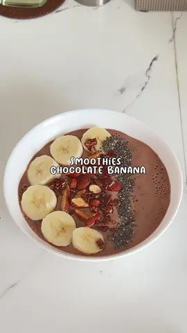 Smothies choco banana🍫🍌 #smothiesbowl #sarapansehat 