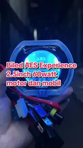 Biled aes experience original.... 2.5inch 60watt  Paket Lengkap Tinggal Pasang untuk Motor dan Mobil🤩 #biledaes #biled #biledprojector 