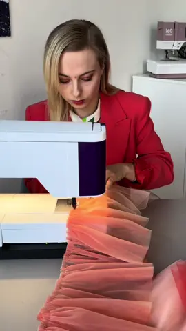 Create a tule ball gown with me for opera star @shira.patchornik 🌟🧡👉🏻 We will reveal more about this look later on! Sewing machine Pfaff Expression 710 💜 I worked 120 hours to create a full look 🧡 @royaldressforms_global  #ruffle #ruffledress #ruffles #gown #gowndress #gowndesigner #gownspiration #gowns #fashiondesigner #sewing #pfaff #pfaffsewing #pfaffcreative #sew #sewingproject #sewing #sewinglove #sewingmachine #sewingfun #eveningdress #skirt #tule #fairy #fairytale #colourful #fashion #style #ballgown #couture 