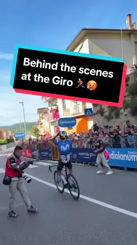 🎥 Behind the scenes at the Giro: Admin’s commitment to getting the rider reaction 🏃‍♂️💨 #cycling #giro #giroditalia #bts 