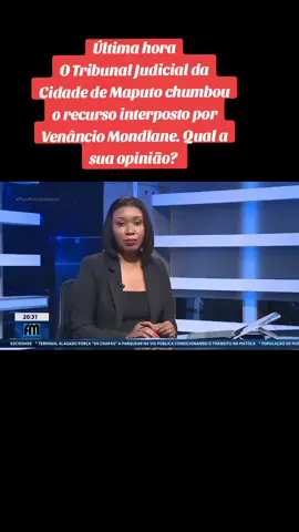 #O  #TribunalJudicial da Cidade de #Maputo chumbou o recurso #interposto por #Venâncio Mondlane @Atall Jamangaoficial 
